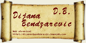 Dijana Bendžarević vizit kartica